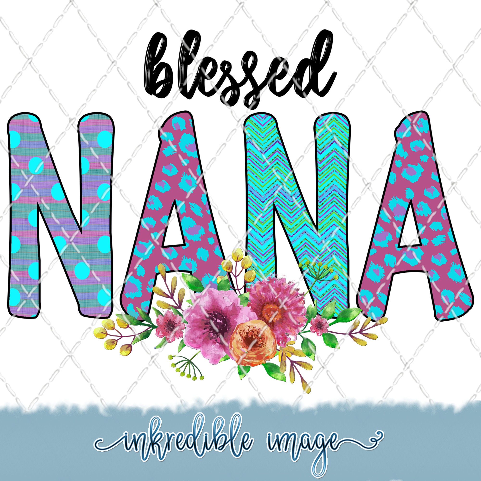 Blessed Nana – Sublimation PNG – Digital Download – Digital Design ...